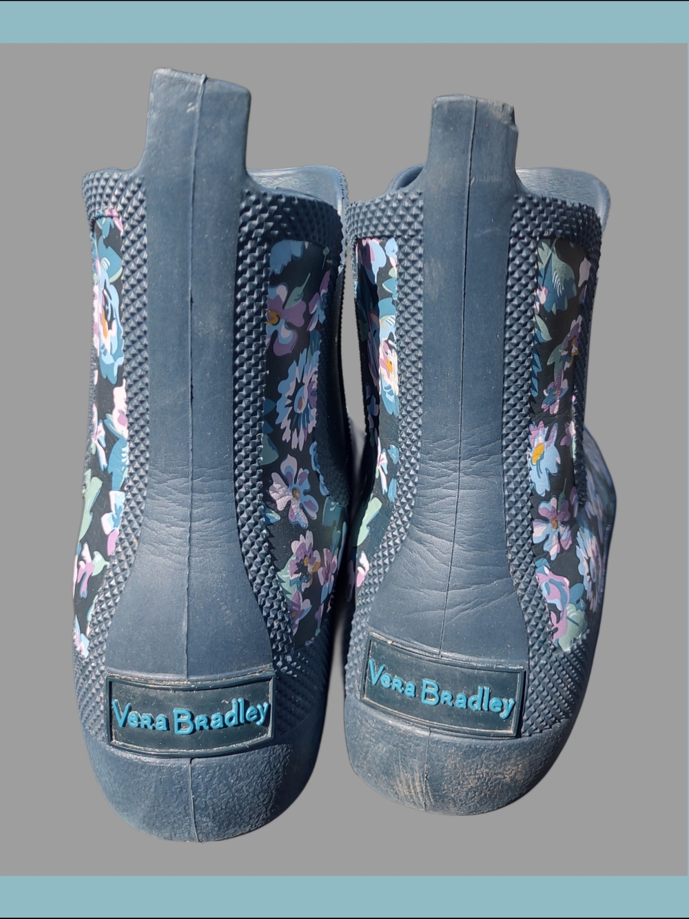 Vera Bradley Totes Navy Evy Floral Waterproof Rain Boots - Picture 2 of 4
